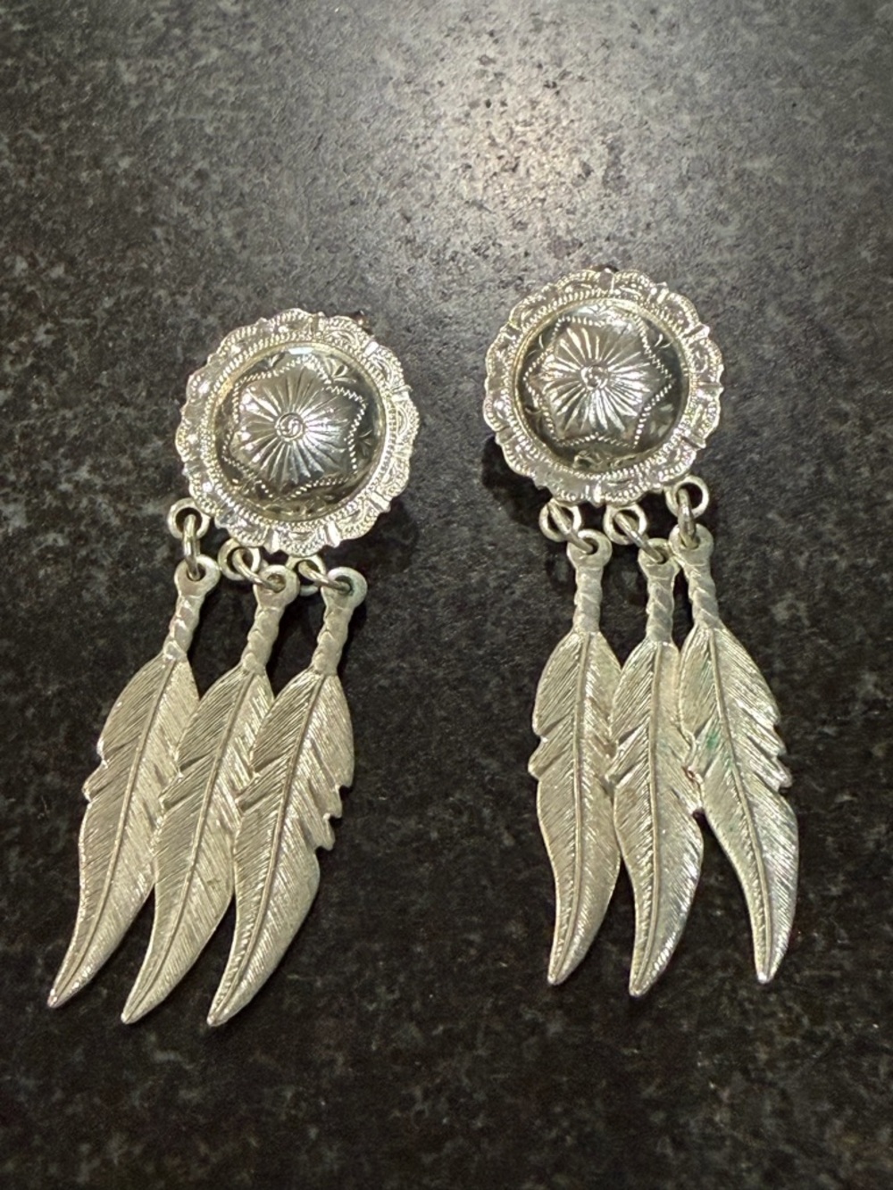 Western style pierced earrings